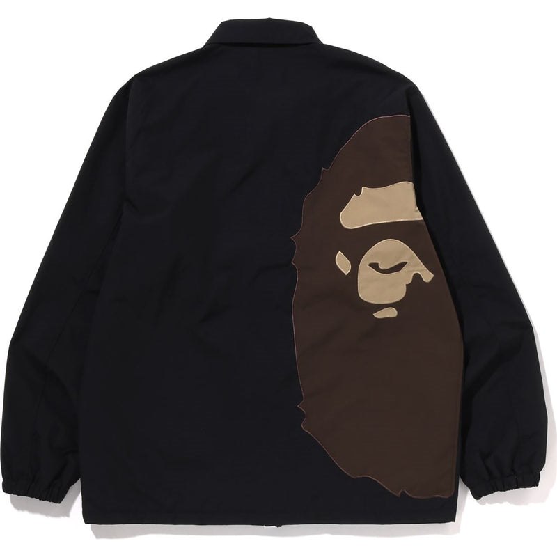 Men Bape Giant Ape Head Coach Jacket Jackets Black USA | WQ1866186