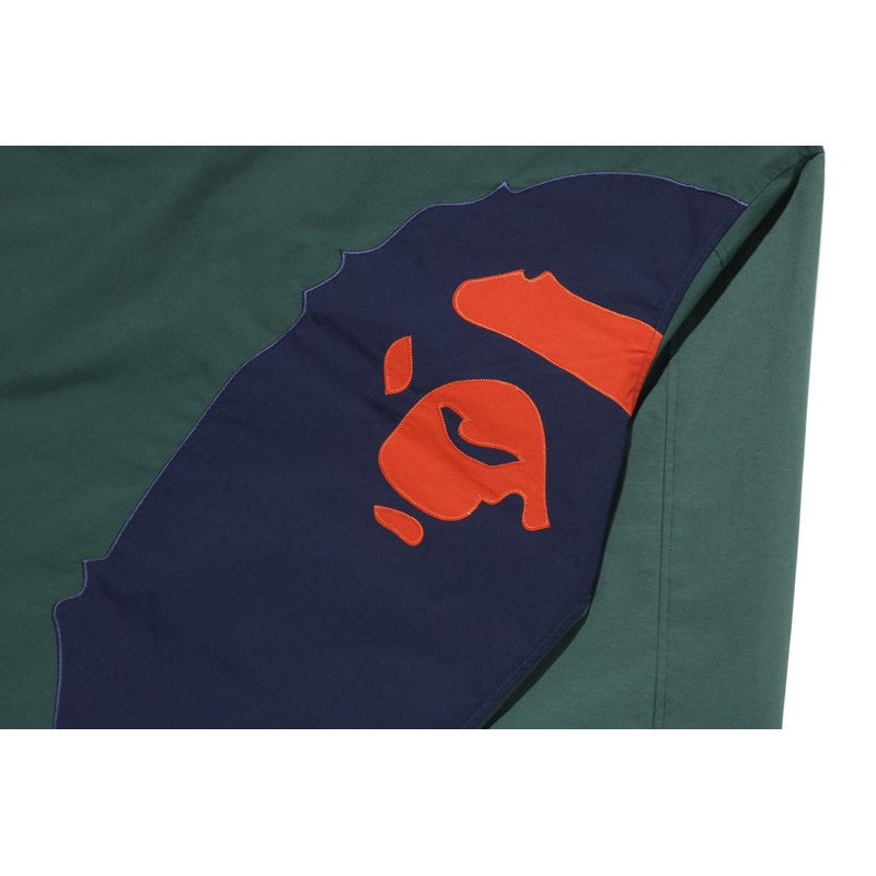 Men Bape Giant Ape Head Coach Jacket Jackets Green USA | TB7607067