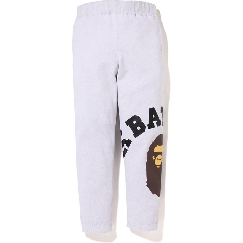 Men Bape Giant College Sweat Pants Pants Grey USA | JR9406346