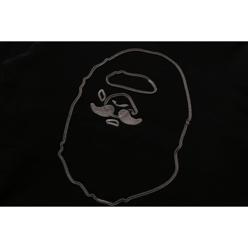 Men Bape Hand Draw Ape Head Crewneck Sweatshirts Black USA | WG9411141