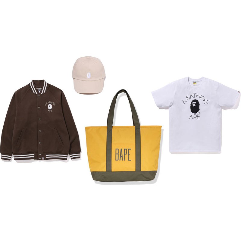 Men Bape Happy New Year Bag Accessories Beige USA | CW9756776