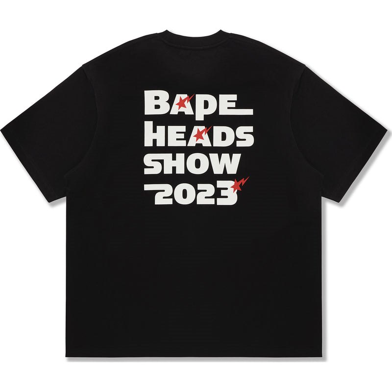 Men Bape Heads Show Relaxed Fit Tee Cut And Sewn Black USA | GF8506756