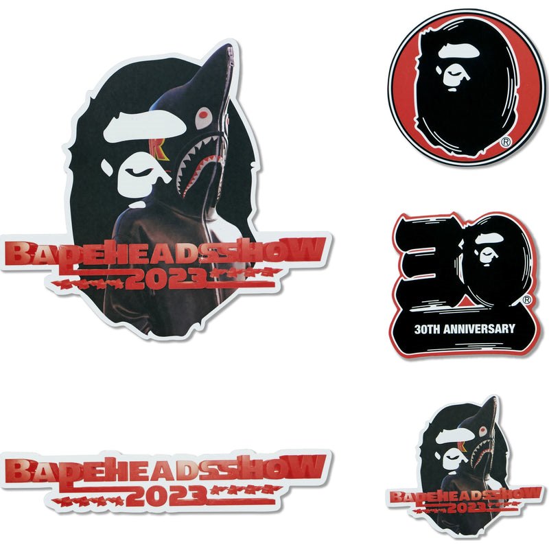 Men Bape Heads Show Stickers Set Accessories Multi USA | PT3831781