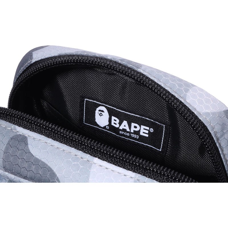 Men Bape Honeycomb Camo Mini Shoulder Bag Bags Gray USA | TQ3252622