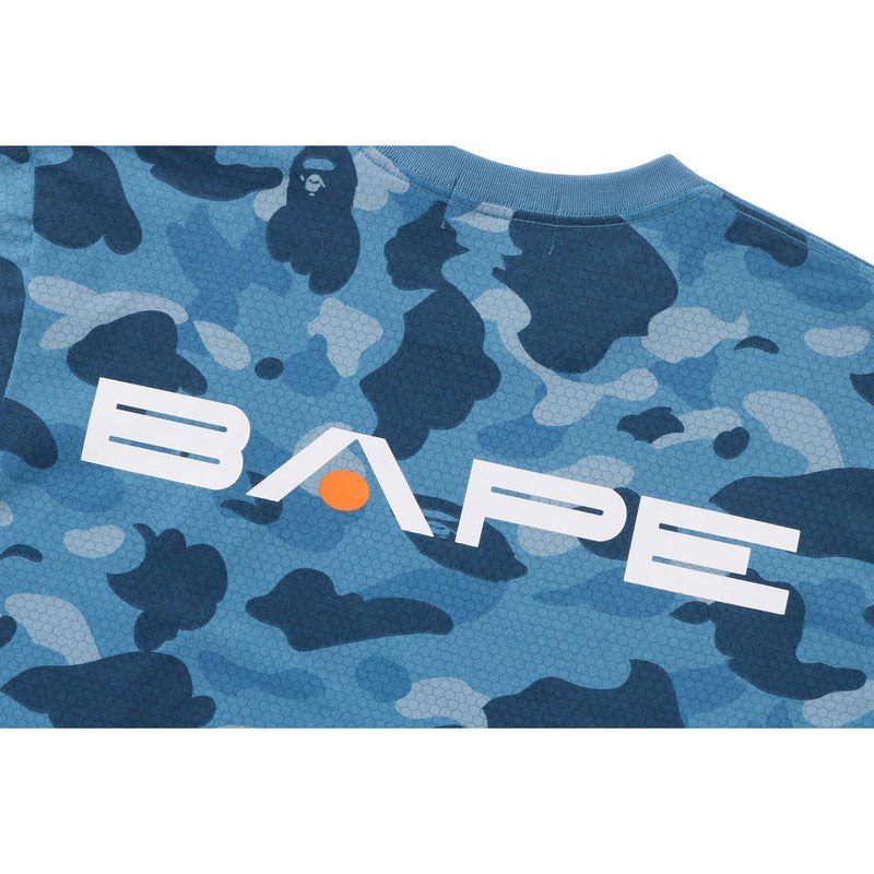 Men Bape Honeycomb Camo Tee Cut And Sewn Blue USA | UV2185415