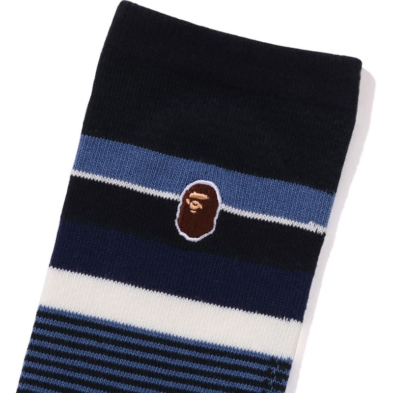 Men Bape Hoop Socks Socks Navy USA | XM7134314