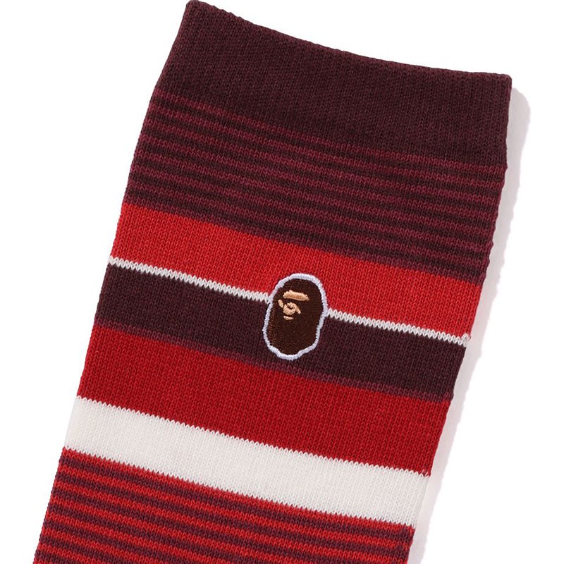 Men Bape Hoop Socks Socks Red USA | LJ1858888