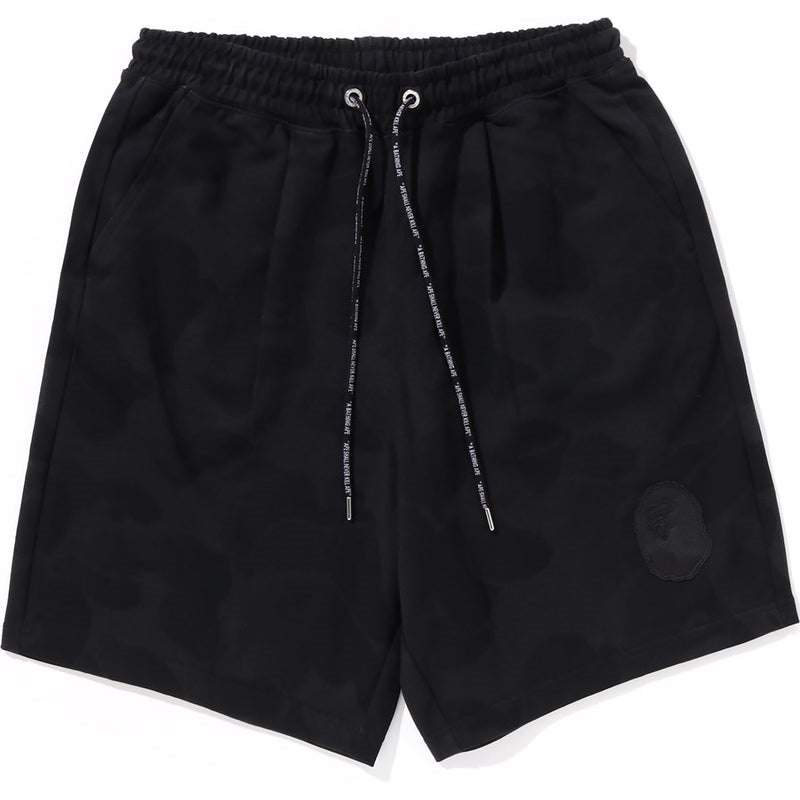 Men Bape Ink Camo Ape Head Patch Sweat Shorts Shorts Black USA | VK7711271