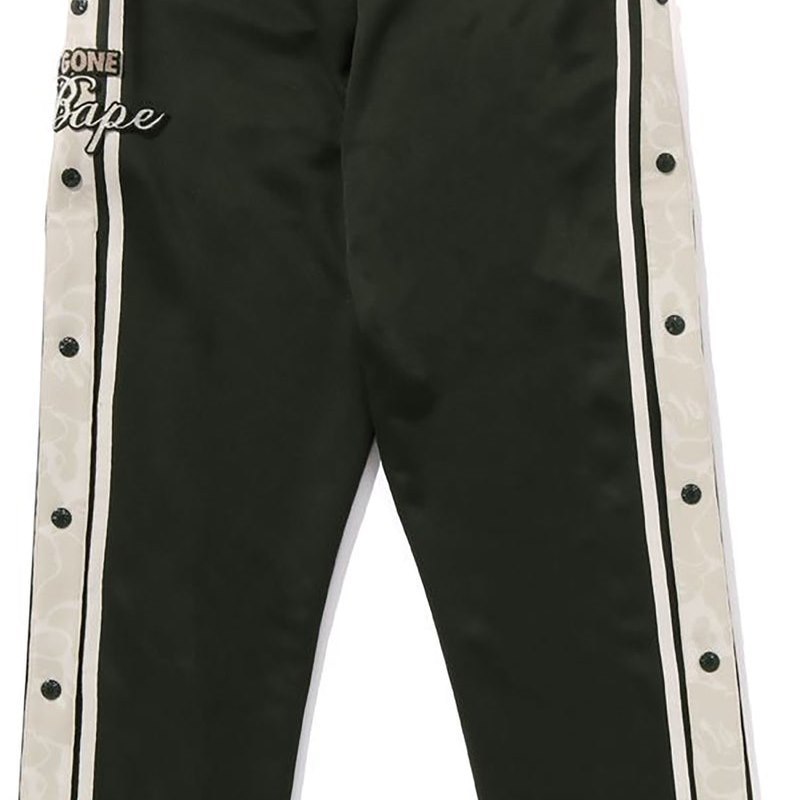 Men Bape Jersey Track Pants Pants Green USA | AY3110510