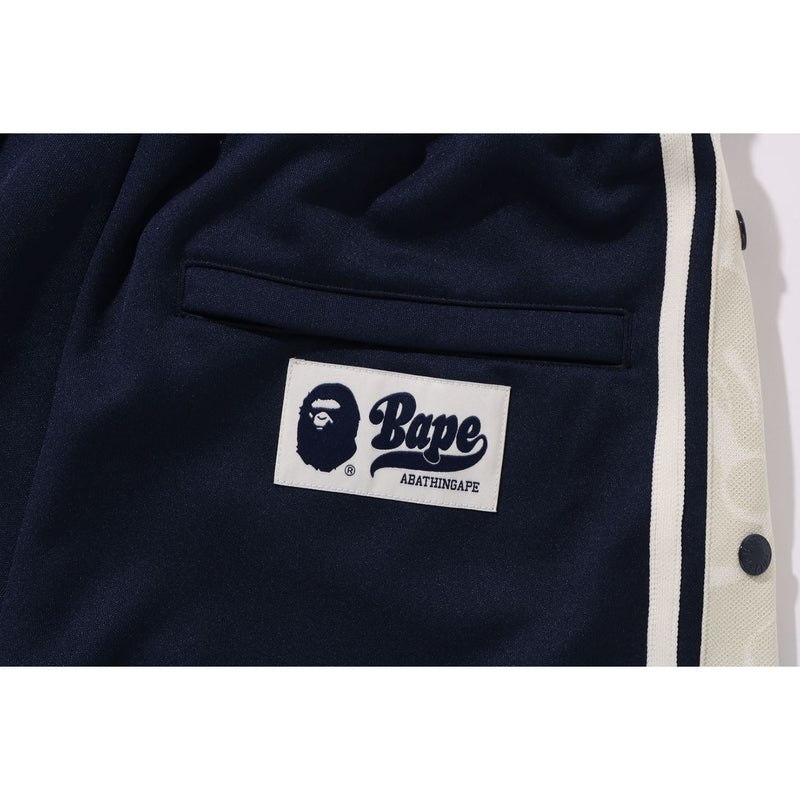 Men Bape Jersey Track Pants Pants Navy USA | AK3371731