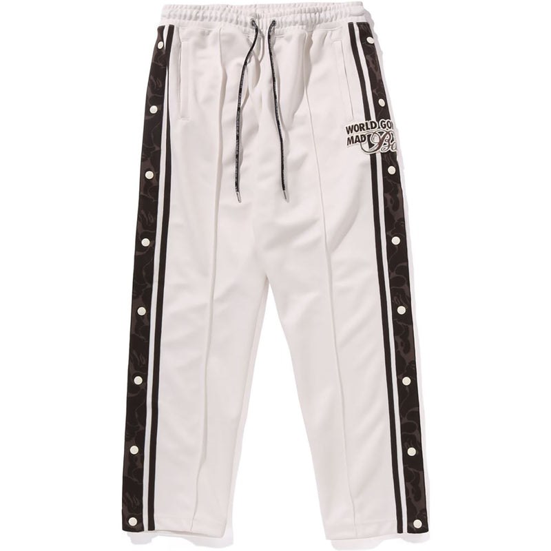 Men Bape Jersey Track Pants Pants White USA | ON7181811