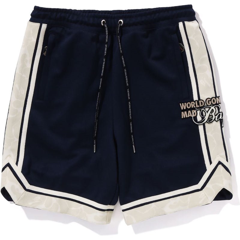 Men Bape Jersey Track Shorts Shorts Navy USA | JQ4638468