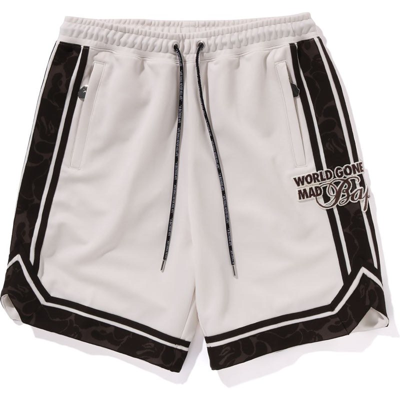 Men Bape Jersey Track Shorts Shorts White USA | MU4167817