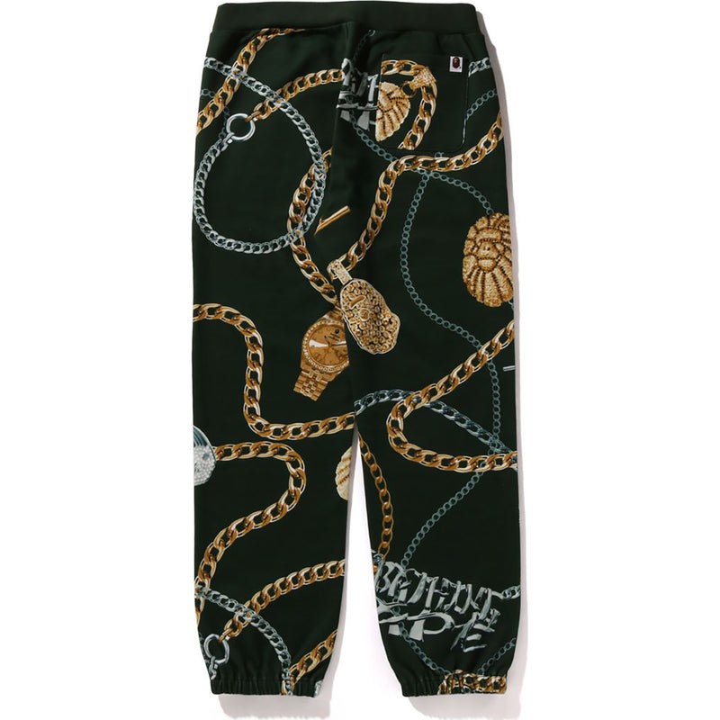 Men Bape Jewels Shark Sweat Pants Pants Green USA | EY8340430