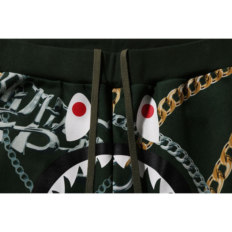 Men Bape Jewels Shark Sweat Pants Pants Green USA | EY8340430