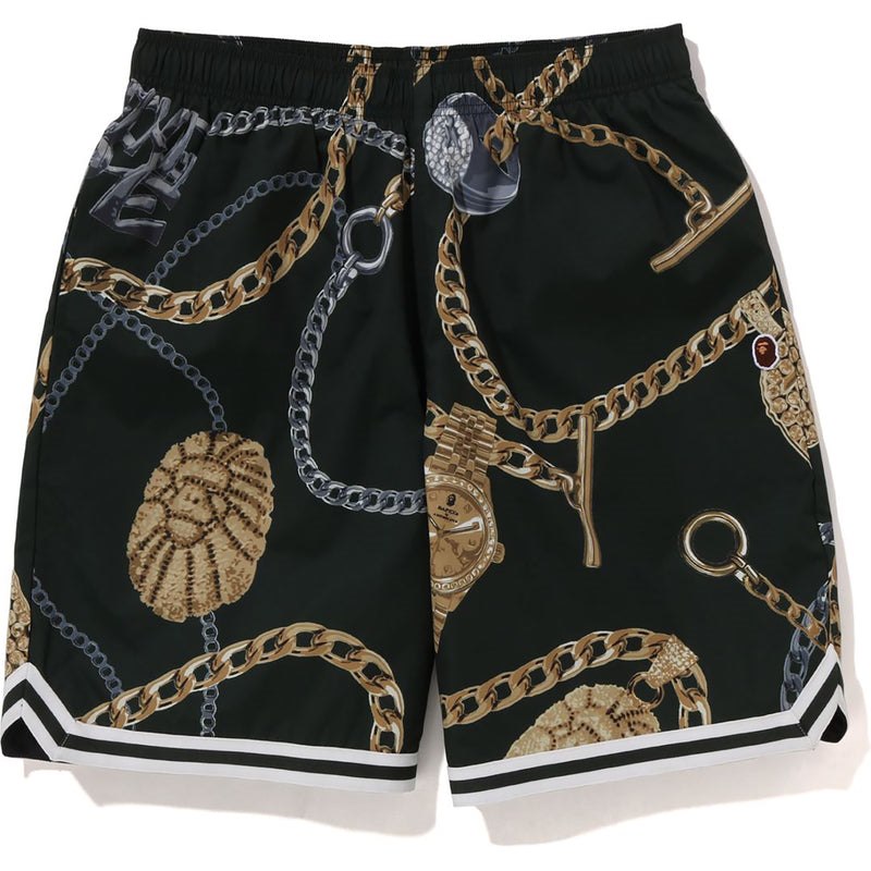 Men Bape Jewels Shorts Shorts Green USA | OS9765275