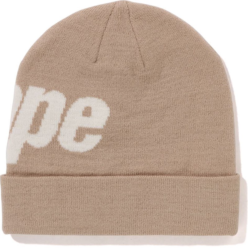 Men Bape Knit Cap Caps Beige USA | ZJ4023503