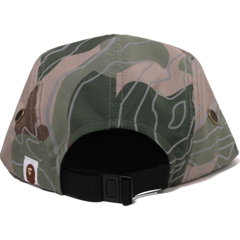 Men Bape Layered Line Camo Jet Cap Caps Beige USA | AU4129319