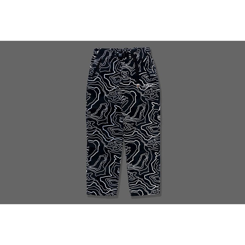 Men Bape Layered Line Camo Track Pants Pants Black USA | SQ8764874