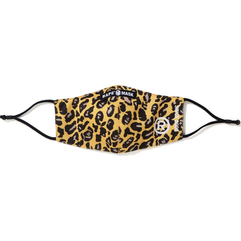 Men Bape Leopard Mask Accessories Orange USA | UW1598858