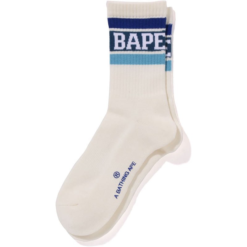 Men Bape Line Socks Socks Blue USA | MQ5919799