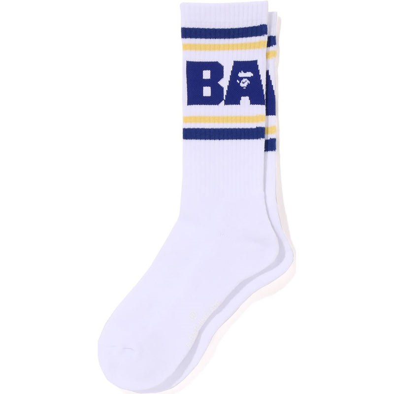 Men Bape Line Socks Socks Blue USA | TG6905695