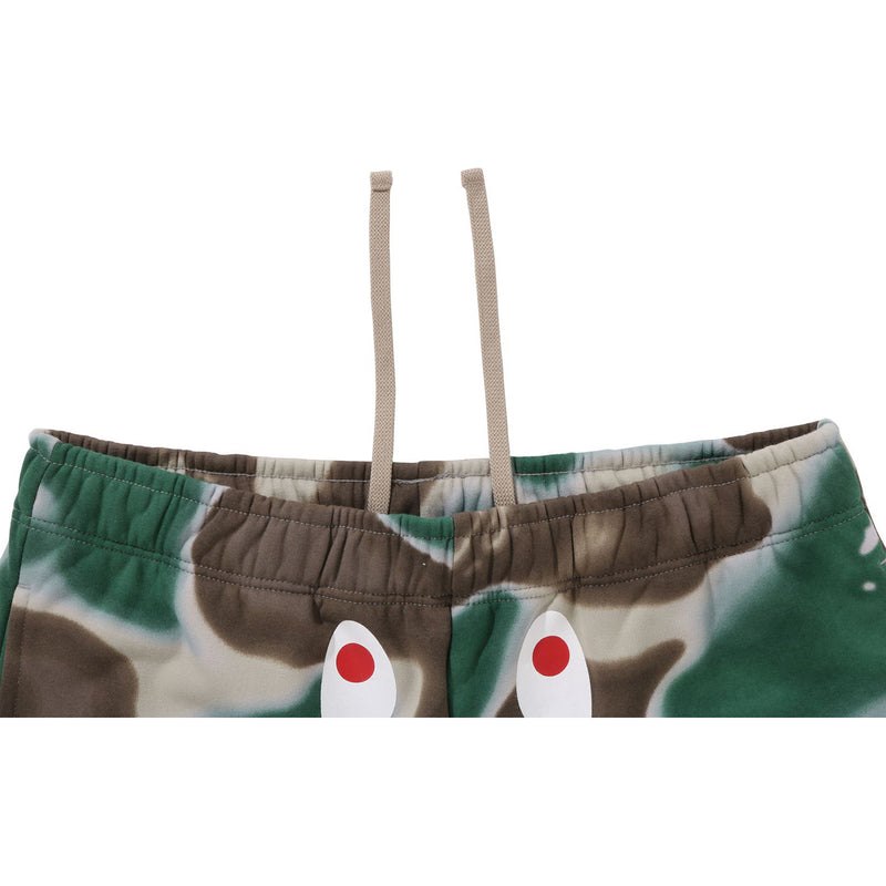 Men Bape Liquid Camo Shark Sweat Shorts Shorts Olive USA | VP3791271