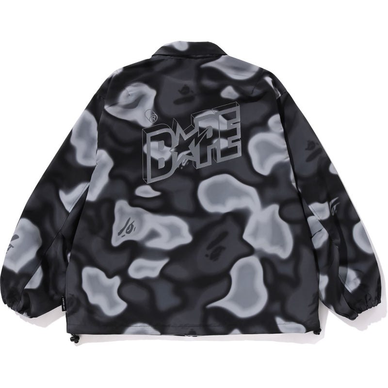 Men Bape Liquid Camo Sta Coach Jacket Relaxed Fit Jackets Black USA | HJ8528358