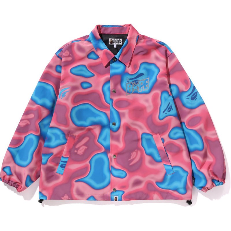 Men Bape Liquid Camo Sta Coach Jacket Relaxed Fit Jackets Pink USA | DF5987197