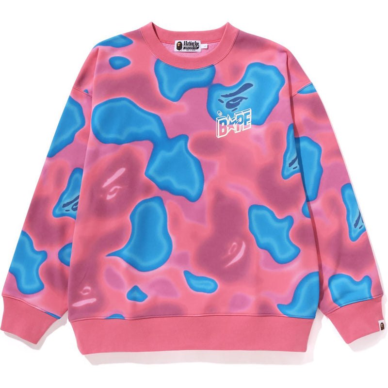 Men Bape Liquid Camo Sta Relaxed Fit Crewneck Sweat Sweatshirts Pink USA | ZK6798678