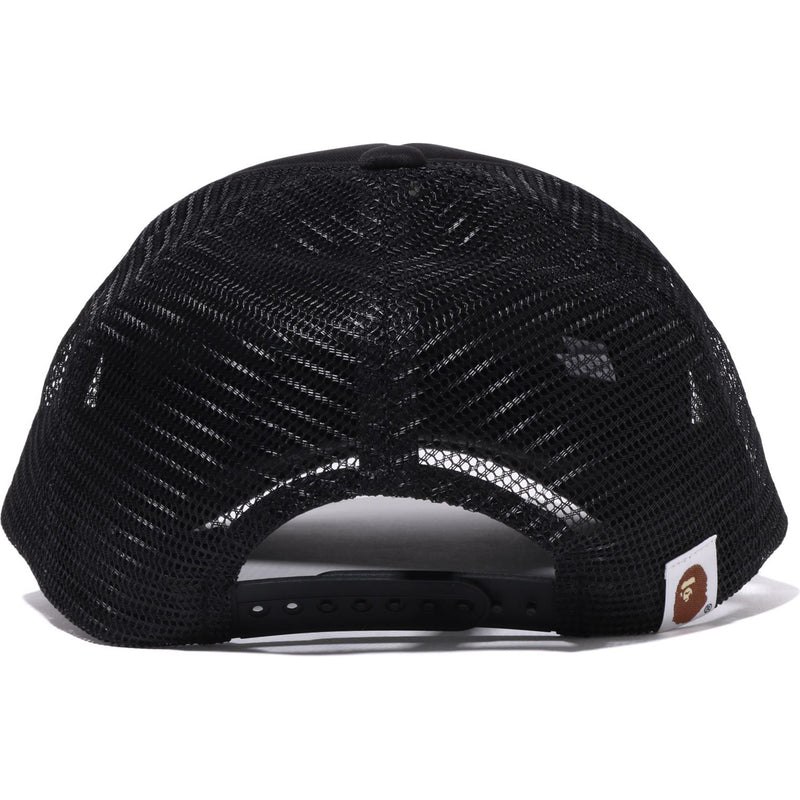 Men Bape Logo Mesh Cap Bapec Caps Black USA | ZQ4502252