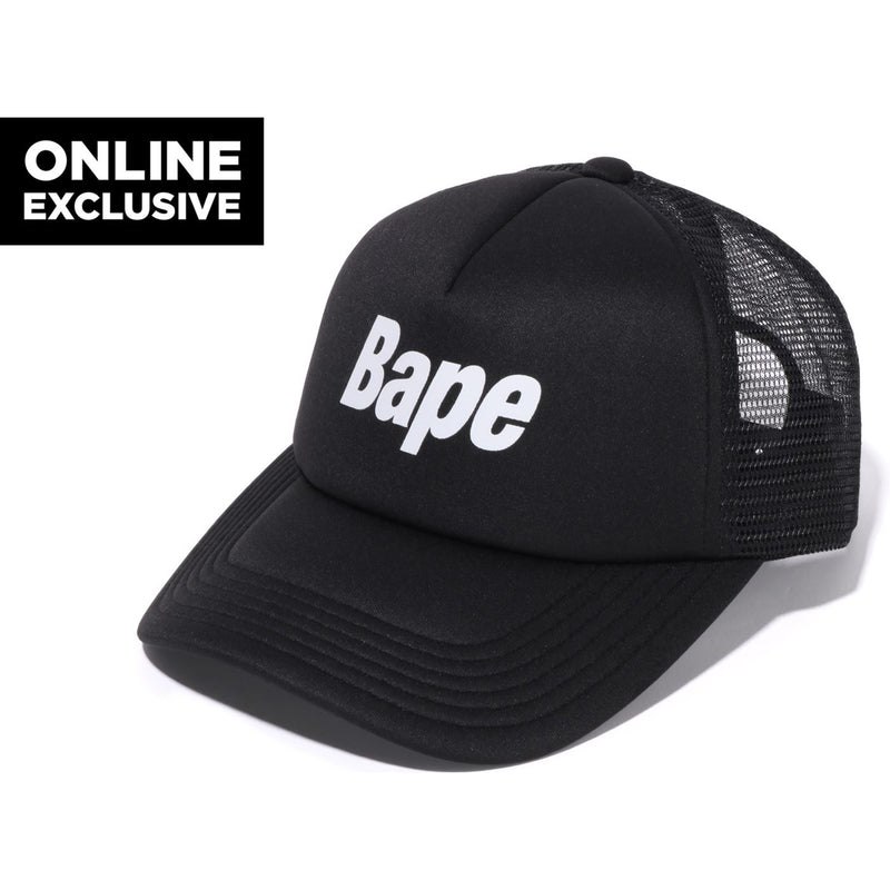 Men Bape Logo Mesh Cap Bapec Caps Black USA | ZQ4502252