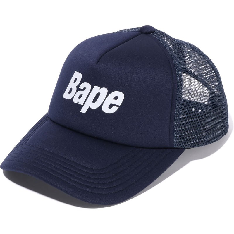 Men Bape Logo Mesh Cap Bapec Caps Navy USA | QA6919299