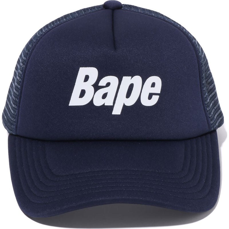 Men Bape Logo Mesh Cap Bapec Caps Navy USA | QA6919299