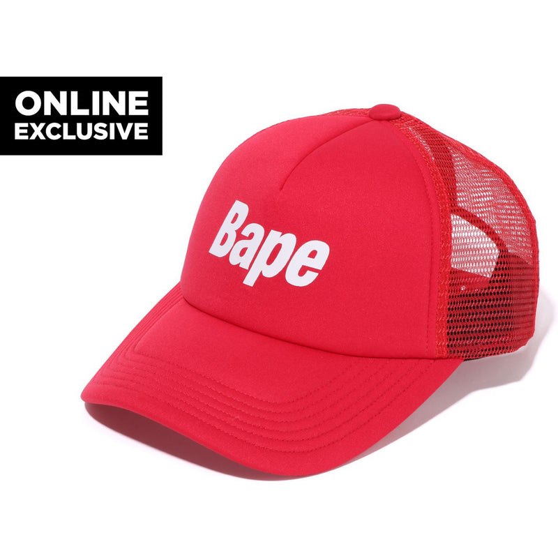 Men Bape Logo Mesh Cap Bapec Caps Red USA | MR3384834