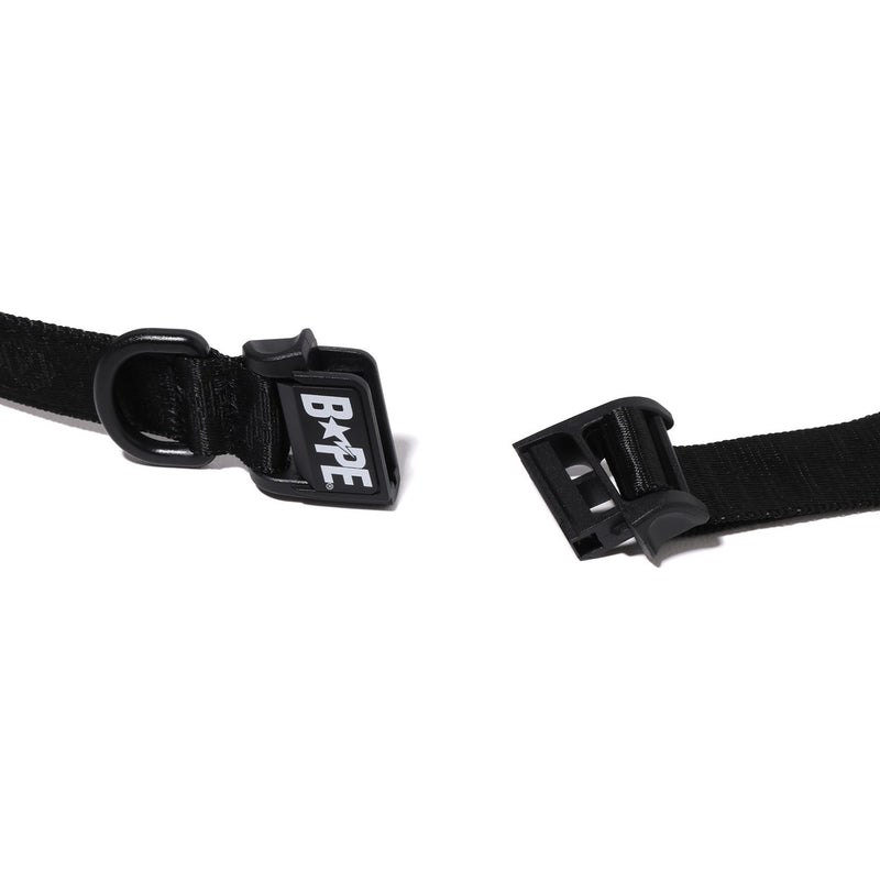 Men Bape Logo Tape Belt Accessories Black USA | ZJ3212322