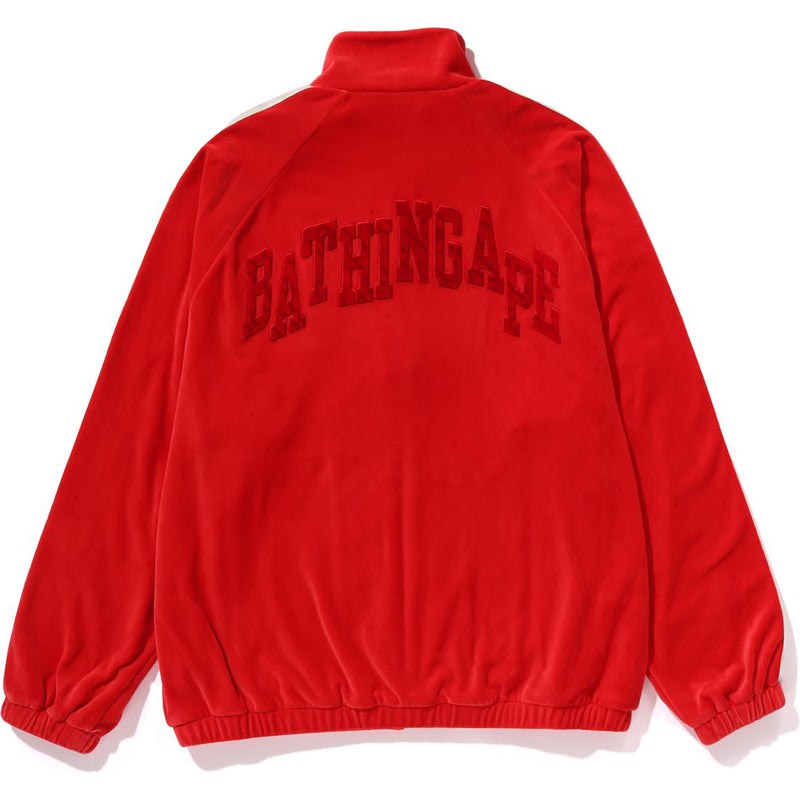 Men Bape Metal Logo Pin Track Jacket Sweatshirts Red USA | RH1943893