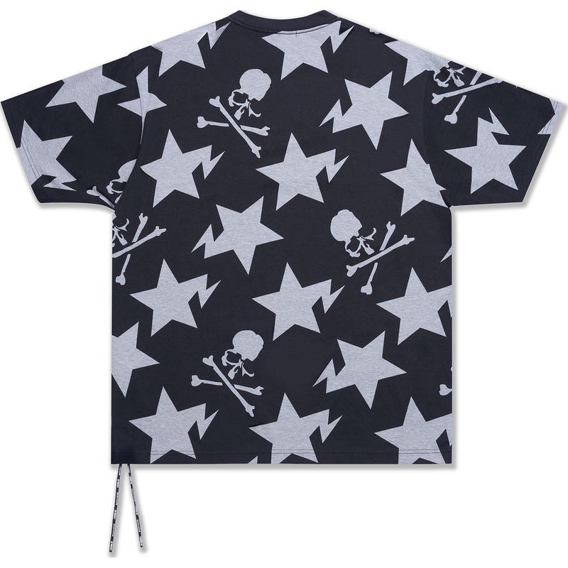 Men Bape Mm Sta Pattern Relaxed Tee Cut And Sewn Black USA | AU0896686