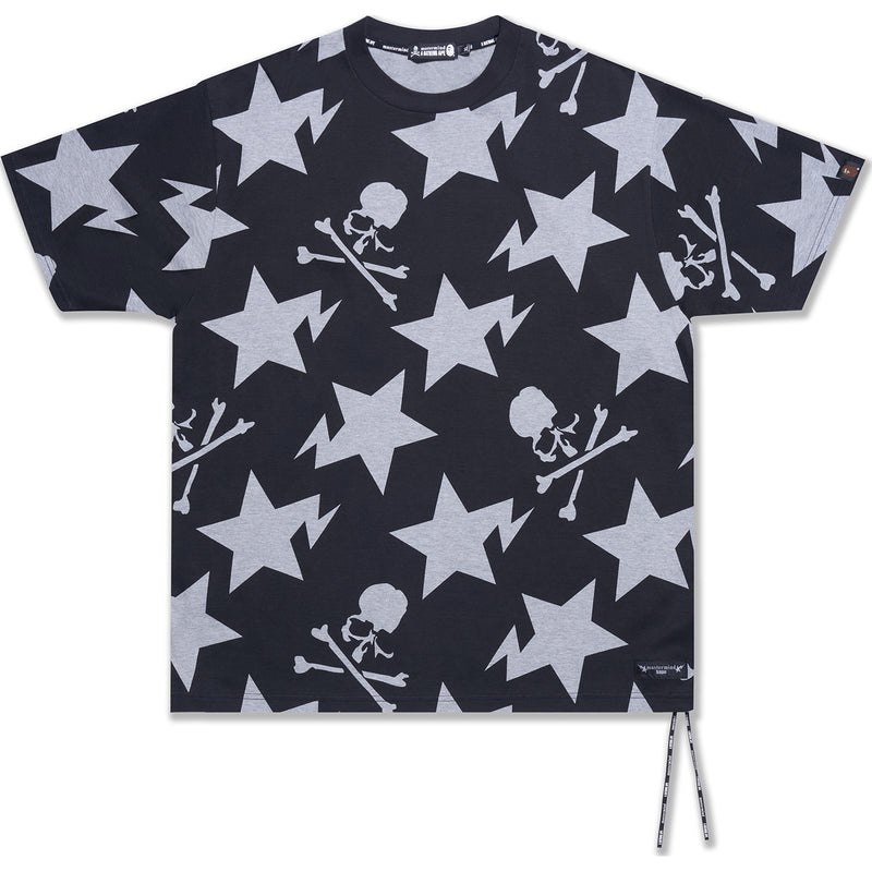 Men Bape Mm Sta Pattern Relaxed Tee Cut And Sewn Black USA | AU0896686