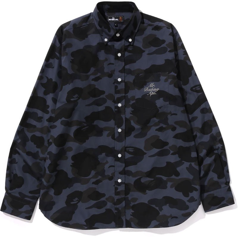 Men Bape Mr. Bathing Ape 1st Camo Bd Shirt Shirts Black USA | DV5253723