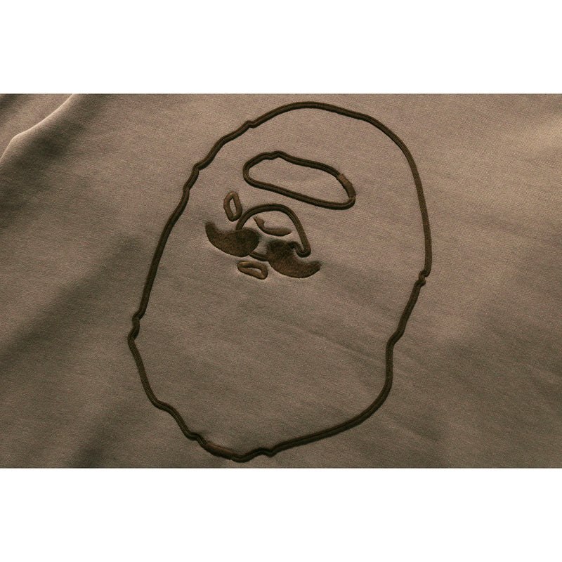 Men Bape Mr. Bathing Ape Embroidery Crewneck Sweatshirts Beige USA | YE9101711