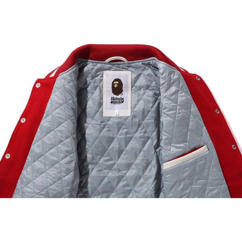 Men Bape Multi Motif Varsity Jacket Jackets Red USA | KL2568658