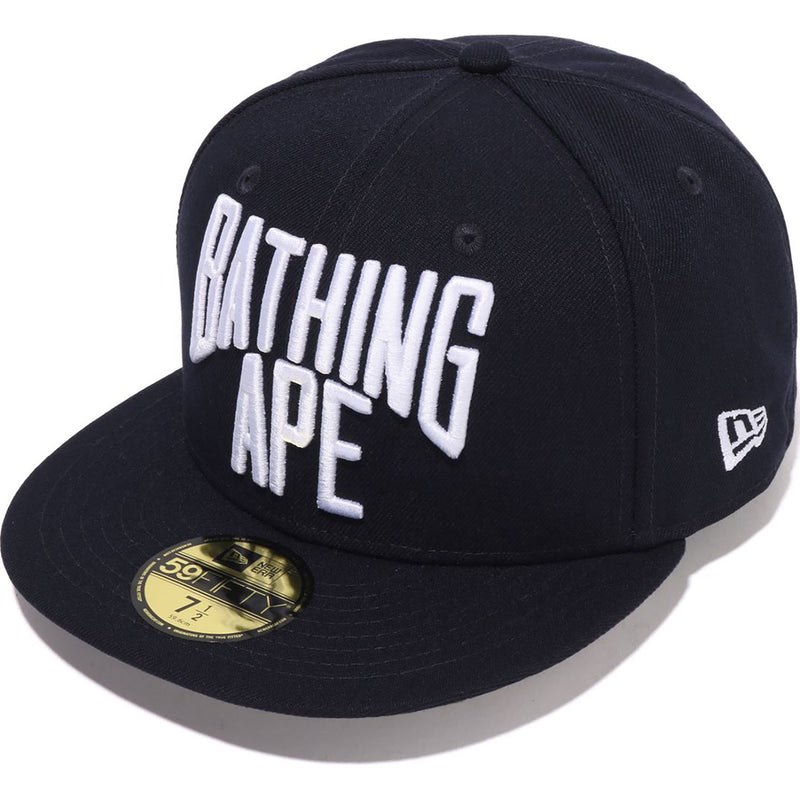 Men Bape Nyc Logo New Era 59fifty Cap Caps Navy USA | BY5598158