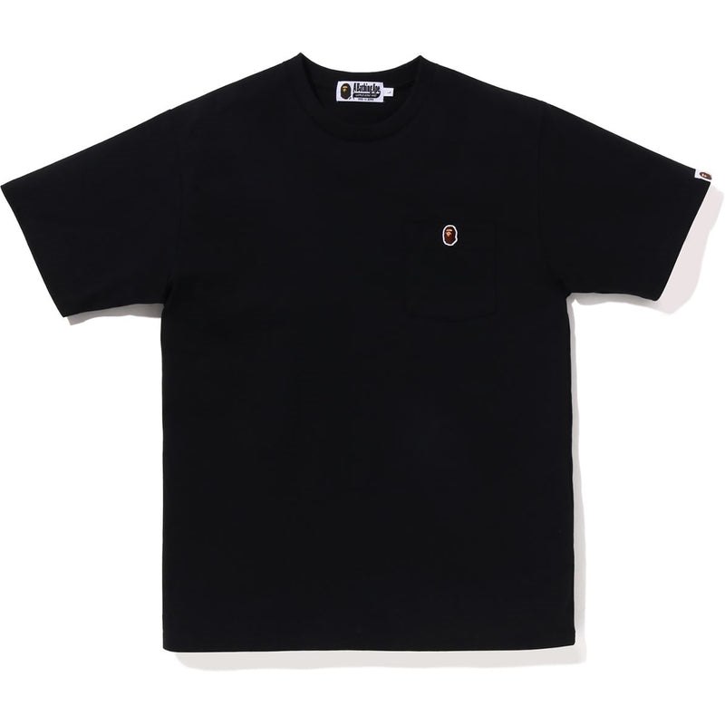 Men Bape One Point Pocket Tee Bapec Cut And Sewn Black USA | WJ2436646