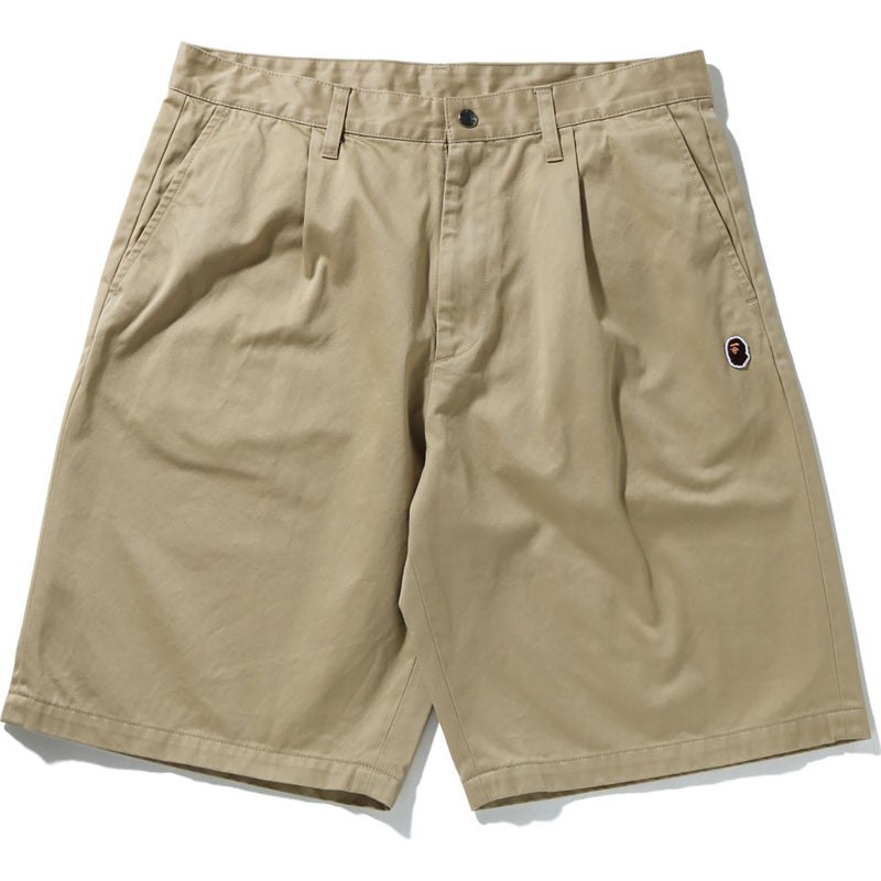 Men Bape One Point Wide Fit Chino Shorts Shorts Beige USA | SI5899689