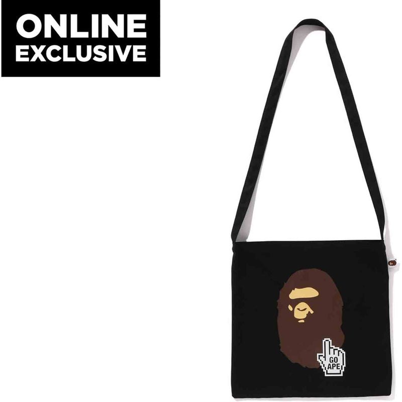 Men Bape Online Sacoche Bapec Bags Black USA | MQ0286026