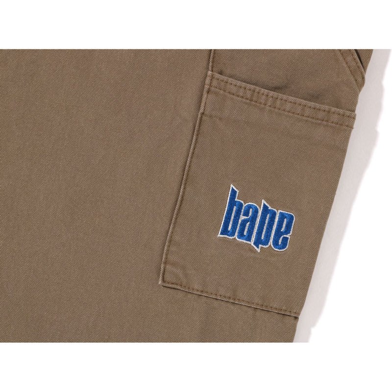 Men Bape Painter Pants Pants Brown USA | WB4164414