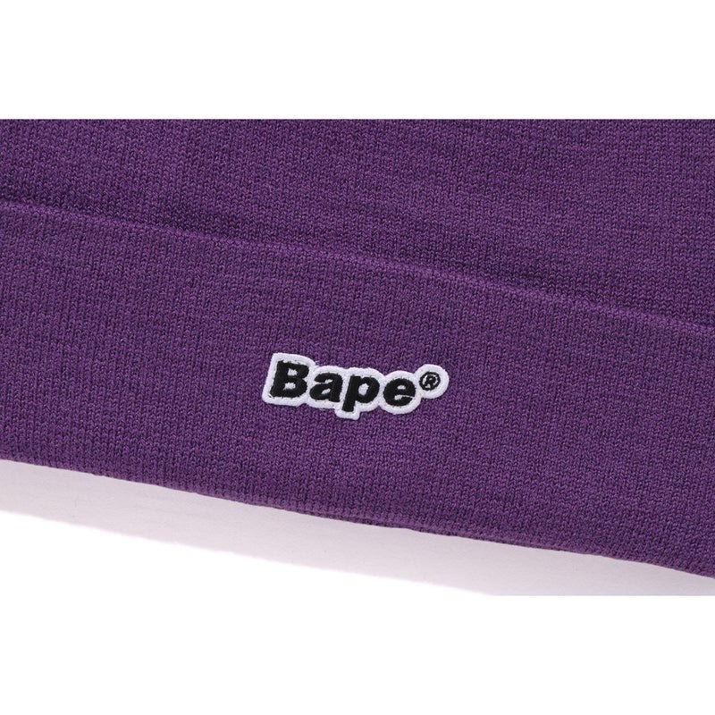 Men Bape Patch Knit Cap Caps Purple USA | ID0770570