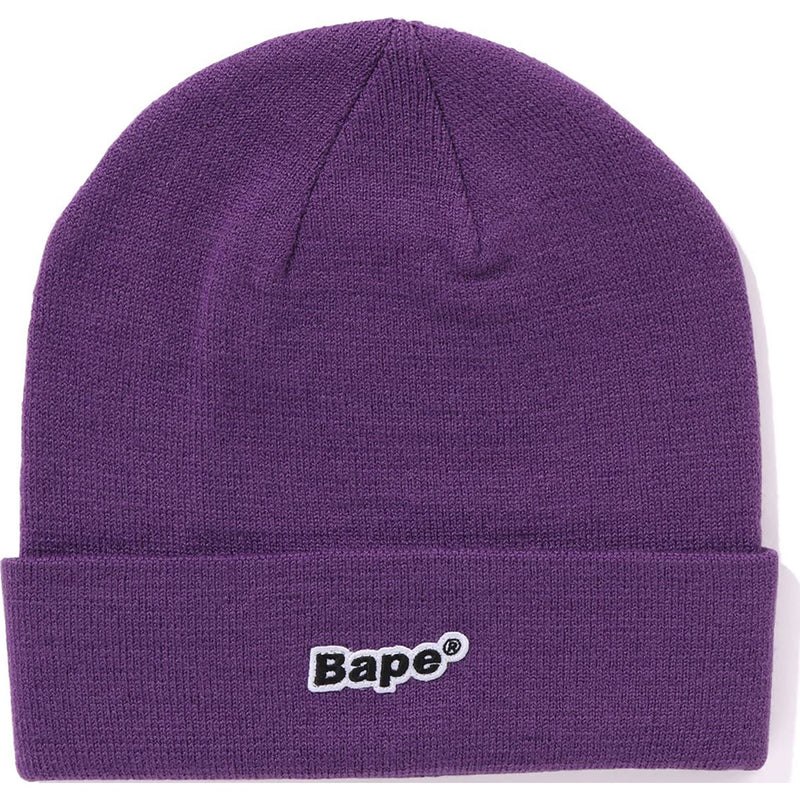 Men Bape Patch Knit Cap Caps Purple USA | ID0770570