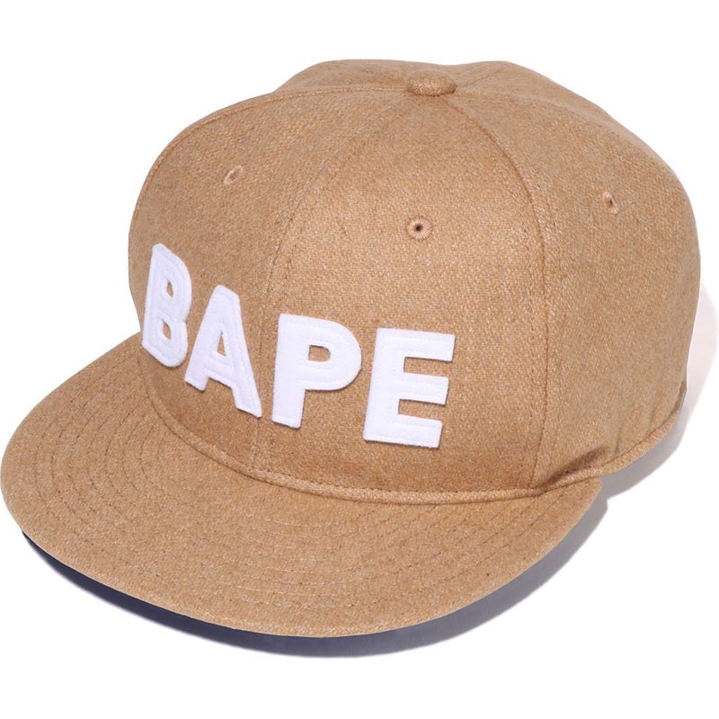 Men Bape Patch Snap Back Cap Caps Beige USA | GD1585755